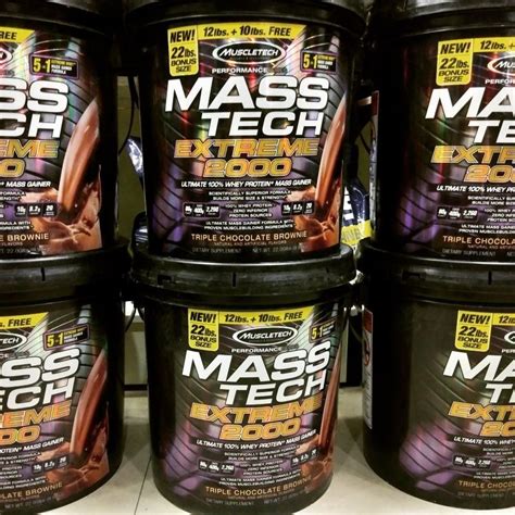 Proteina Muscletech Mass Tech Extreme 2000 Cubeta 22 Libras REAL