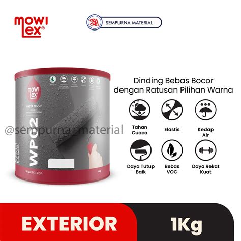 Jual Cat Mowilex Exterior Wp Waterprof Kg Putih Shopee Indonesia