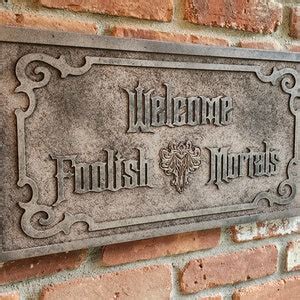 Disney The Haunted Mansion Welcome Foolish Mortals Oil Rubbed Bronze