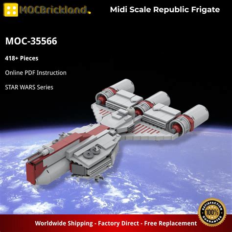 Midi Scale Republic Frigate STAR WARS MOC 35566 By Bas Solo Bricks1988