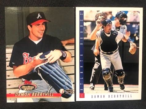 Mlb Damon Berryhill 1993 Topps Stadium Club And 1993 Score Baseball