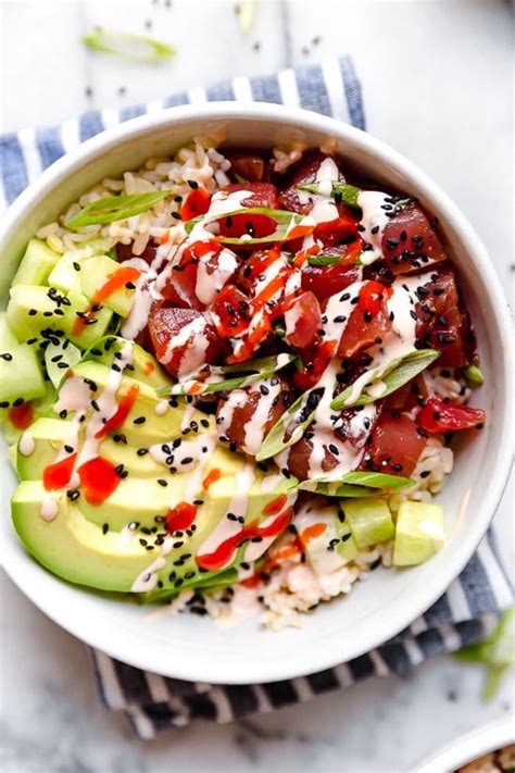 Spicy Tuna Poke Bowls Recipe Cart