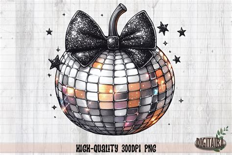 Coquette Pumpkin Disco Ball PNG Graphic By Digitaira Creative Fabrica