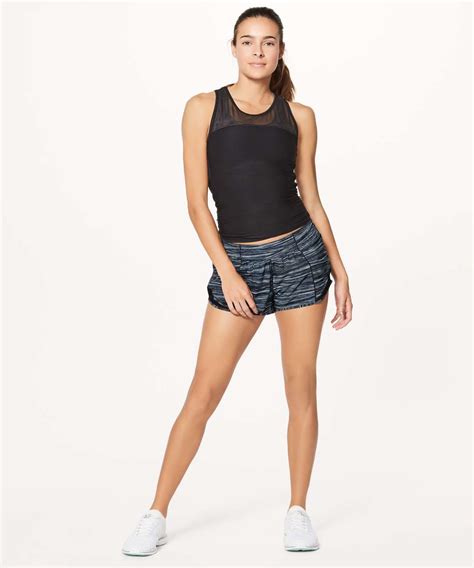 Lululemon Hotty Hot Short Ii Low Tide Alpine White Black