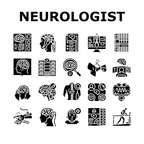 Premium Vector Brain Neurologist Doctor Icons Set Vector Health