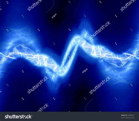 Electrical Spark On A Dark Blue Background Stock Photo 23098237 ...