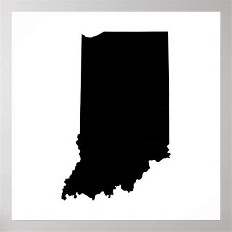 Indiana State Outline Poster | Zazzle