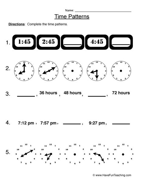 Universal Time Worksheets