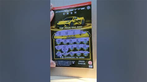 I Almost Missed A Second Match On This Corvette Cash Lottery Scratch Off Youtube