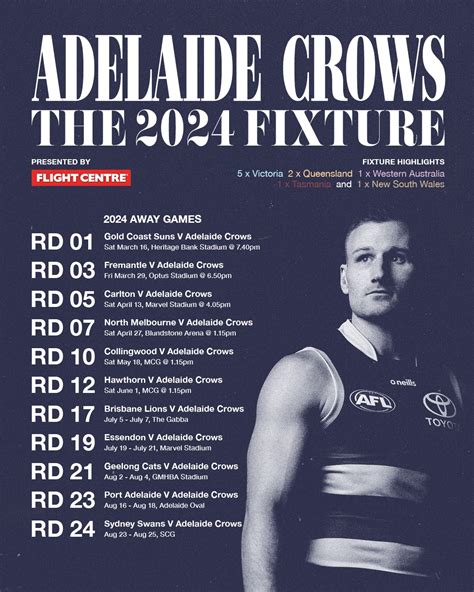 Crows 2024 Fixture Wren Maddie