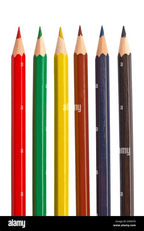 Color Pencils Isolated On White Background Stock Photo Alamy