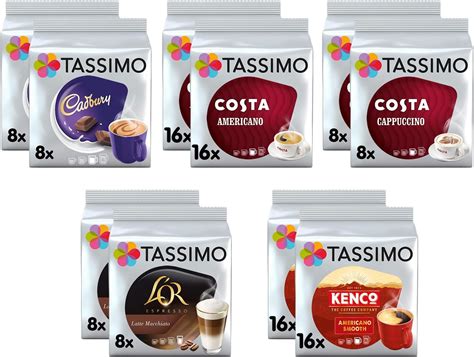 Lot de 10 dosettes de café Tassimo Costa Cappuccino Costa Americano