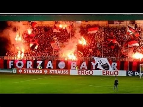 DFB Pokal Leverkusen Fans Away At Sandhausen Hartwaldstadion SV