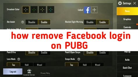 How To Remove Unlink Facebook Login On PUBG Mobile 2019 YouTube