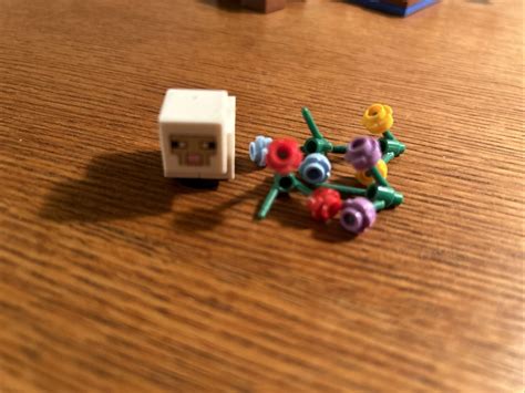 Lego Minecraft White Sheep Mob W Flowers From Sets