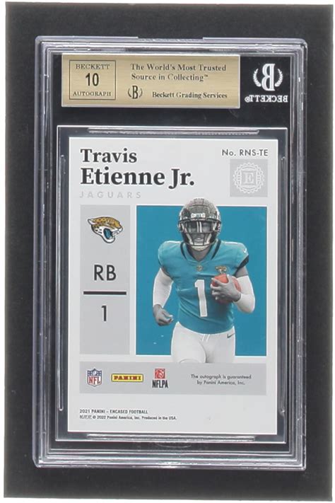 Travis Etienne Jr 2021 Panini Encased Rookie Notable Signatures RNSTE