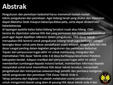 SAEFUROKIM PENGUKURAN DAN PEMETAAN TITIK DASAR TEKNIK ORDE 4 DI DESA