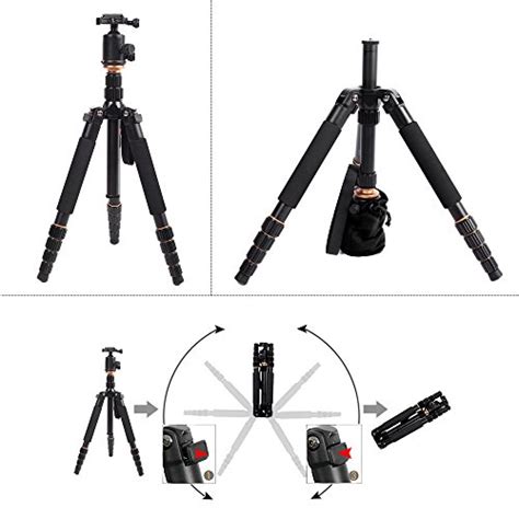 Andoer Q 666 Pro SLR Camera Tripod Monopiede Ball Head Changeable