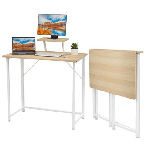 LDSZXNE Bureau D Ordinateur Pliant Table Pliante Avec Petit Support