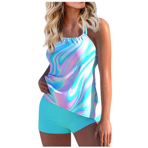 Yanhoo Tankini Swimsuits For Teens 2024 Womens Slimming Tankini Bathing Suit Tummy Control 2