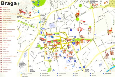 Braga tourist map - Ontheworldmap.com