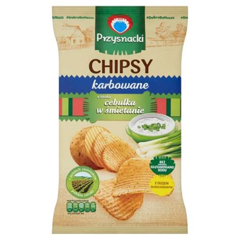 Przysnacki Chipsy Karbowane O Smaku Cebulka W Mietanie G