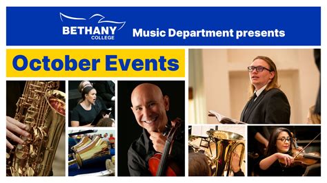 Bethany College Music Department Announces October Events