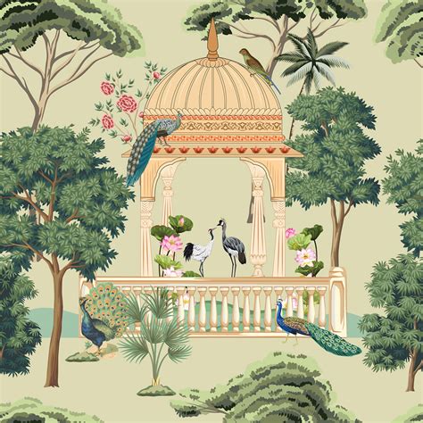 Mughal garden illustrations :: Behance