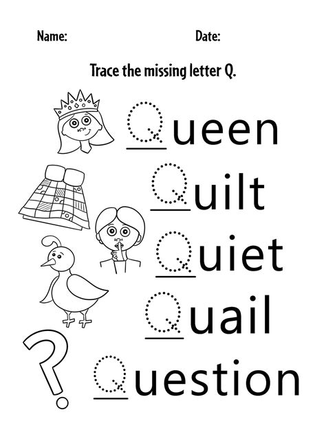 Free Letter Q Worksheets For Preschool ⋆ The Hollydog Blog