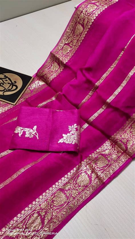 Munga Banarasi Pure Silk Saree Handloom Banarasi Pure Munga Crepe Silk