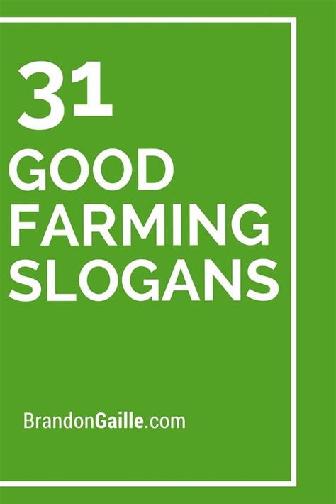 Good Farming Slogans And Taglines