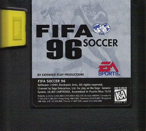 FIFA Soccer 96 cover or packaging material - MobyGames