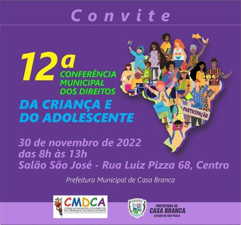 Inscrições Para A 12ª Conferência Dos Direitos Da Criança E Do Adolescente