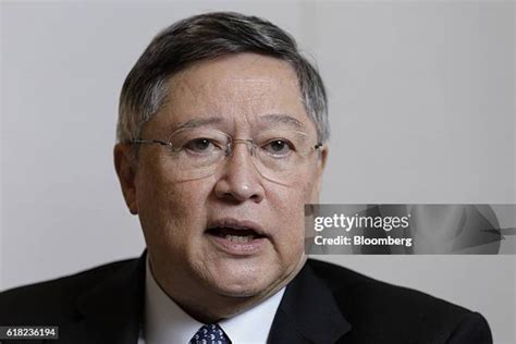 75 Philippines Finance Secretary Carlos Dominguez Interview Stock