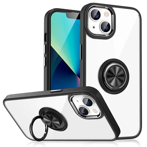 Sanimore For Iphone Case Built In Rotatable Ring Kickstand Crystal