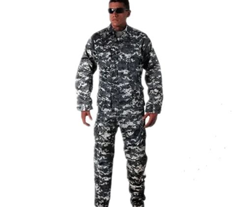 Acu Us Army Military Uniform For Men Digital Camouflage Dark Gray Suit