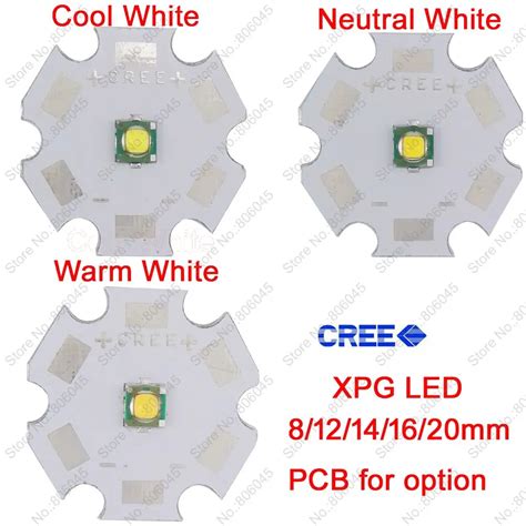 Pcs W Cree Xpg Xp G High Power Led Emitter Chip Em Mm Mm Mm