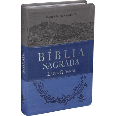 Biblia Sagrada Letra Gigante Ara Indice Lateral Tritone Azul Extra