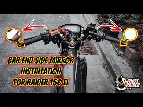 Bar End Side Mirror Raider Fi Satrita Pinoyraider Youtube