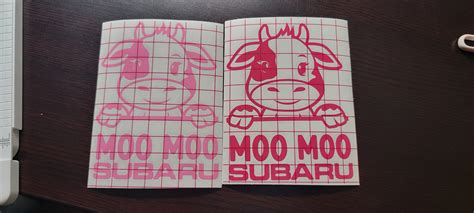 Moomoo Subaru Decals Etsy