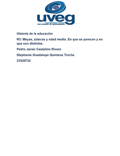 Stephanie Guadalupe Quintana Troche R3 Mayasj Aztecas Y Edad Media En Que Se Parecen Y En Que