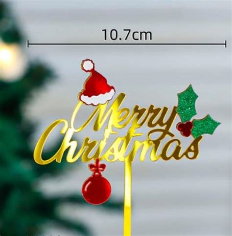 5 Types Of Acrylic Merry Christmas Cake Toppers Furniture And Home