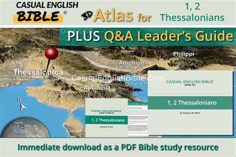 1 2 Thessalonians Leaders Guide And Atlas Casual English Bible