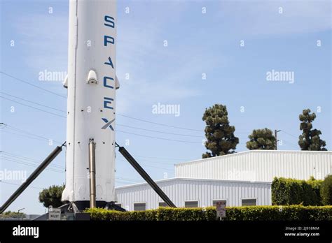 Closeup Of The Falcon 9 Icon On The Historic Flown And Recovered Rocket Booster A Permanent