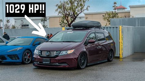 1000 Hp Honda Odyssey By Bisimoto At Brekkie Car Meet Budget Builds