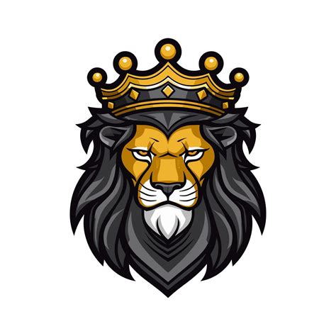 Powerful Lion Mascot Logo Vector Clip Art Illustration Representing Strength And Dominance