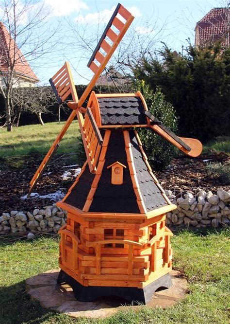 Large Windmill Windmills Windmill Made Of Wood With Solar Lighting