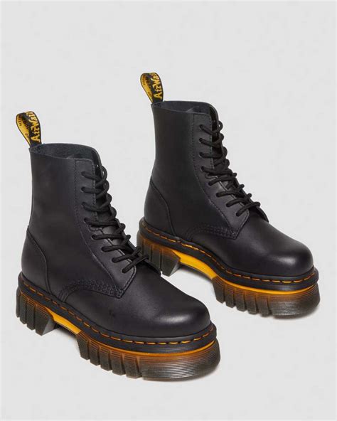 Boots Plateformes Audrick Contrast Sole En Cuir Dr Martens