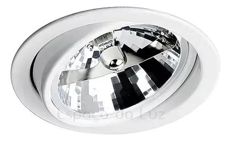 Spot Embutido Circular Alumínio P Lâmpada Ar111 Led Gu10 Cor Branco