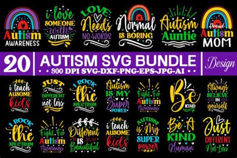 Autism Svg Bundle Graphic By Gatewaydesign · Creative Fabrica